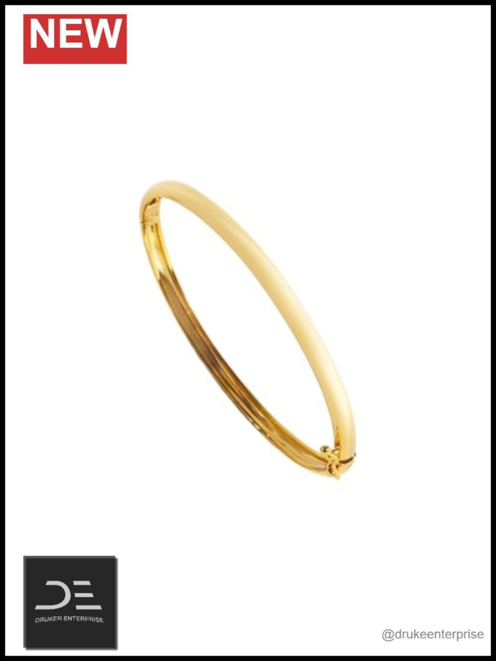 14K Gold Plated Bangle Bracelet for Women Minimalist Stackable
